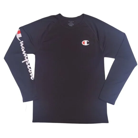 Champion Long Sleeve Black Shirt, Size Medium - Picture 5 of 9